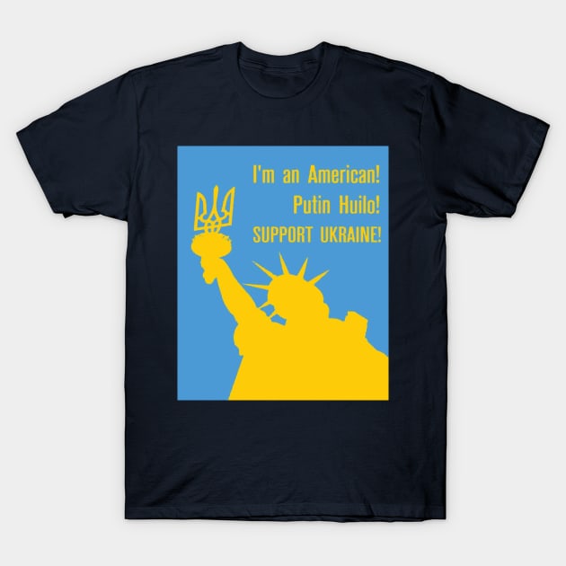 US Stand With Ukraine T-Shirt by Kibria1991